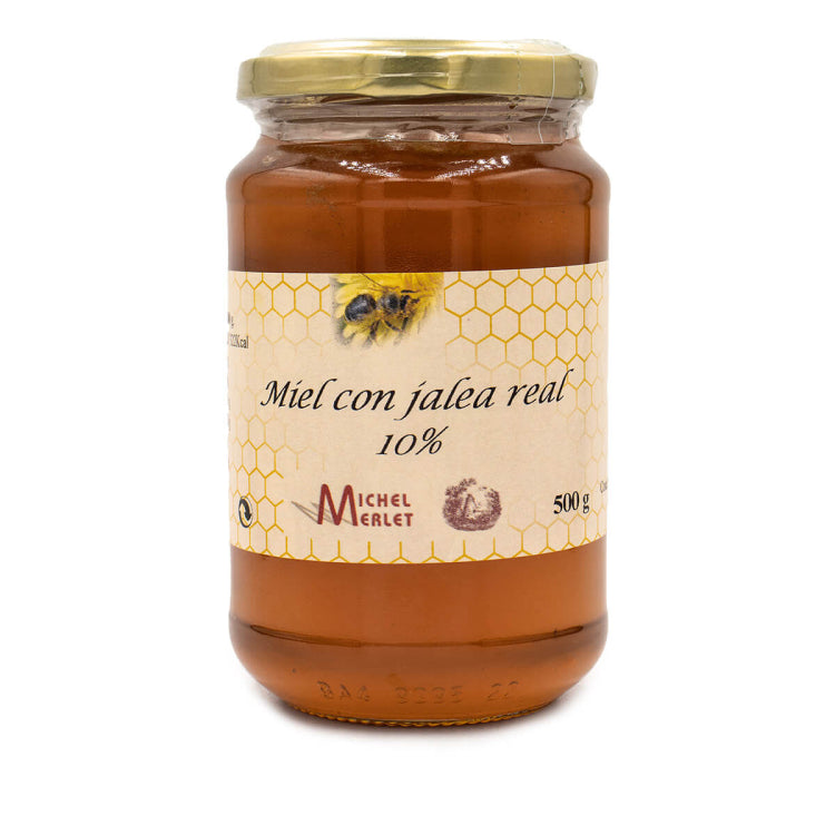 Hiszpański miód akacjowy z mleczkiem pszczelim 10% 500g