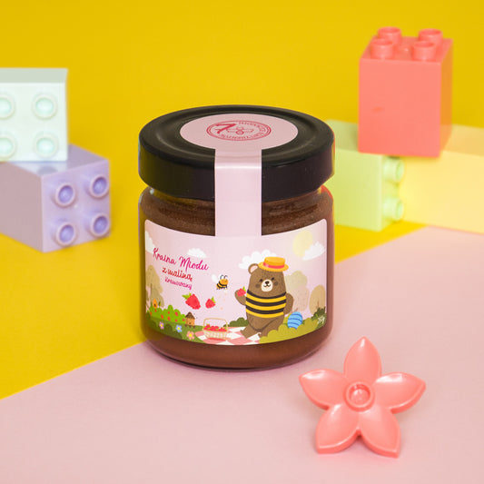 Kraina miodu - miód kremowany z maliną 250g