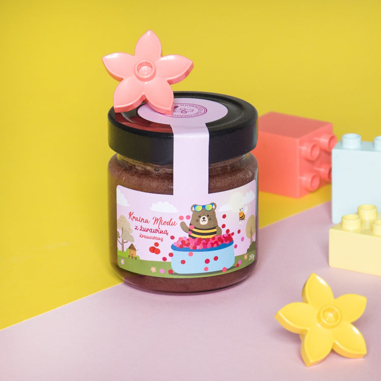 Kraina miodu - miód kremowany z żurawiną 250g
